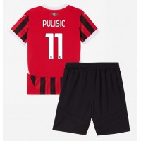 Dječji Nogometni Dres AC Milan Christian Pulisic #11 Domaci 2024-25 Kratak Rukav (+ Kratke hlače)